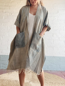 Every Day Caftan in Vintage Indigo with Pockets