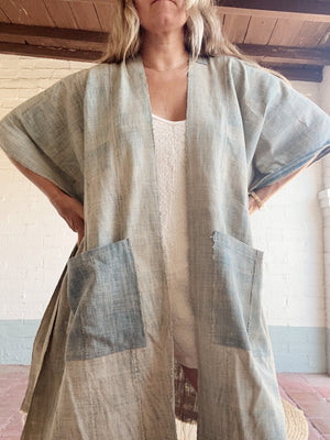 Every Day Caftan in Vintage Indigo with Pockets