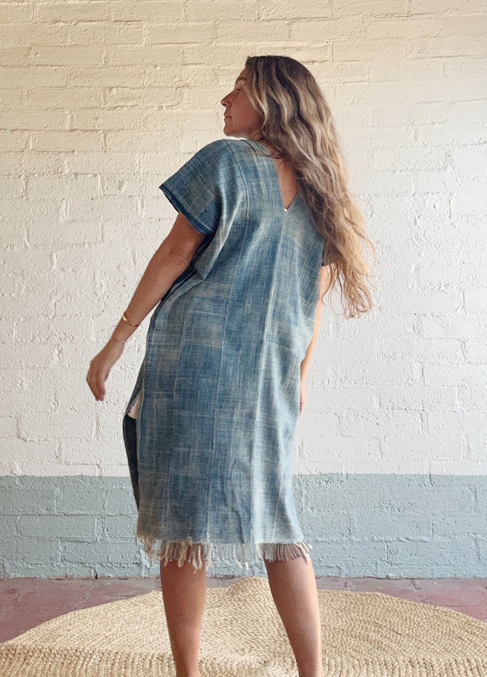 Vintage African Indigo Every Day Dress