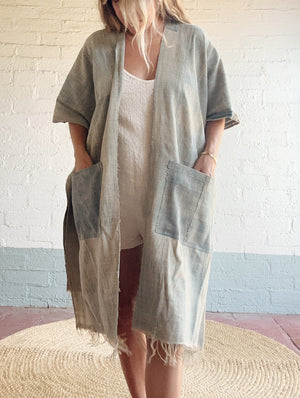 Every Day Caftan in Vintage Indigo with Pockets