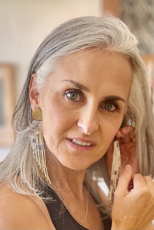 Winter Whites Cascading Leah Earrings