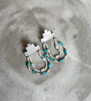Taos Earrings with Turquoise in Silver