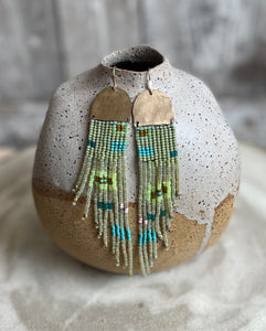 Beaded Leah in Greens